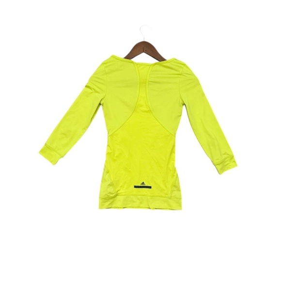 Adidas X Stella McCartney Neon Yellow Mesh Detail Top Size XSmall - Picture 6 of 8